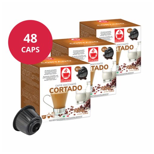 Cortado - kávové kapsuly kompatibilné s Dolce Gusto 3x16ks (48 kapsúl)