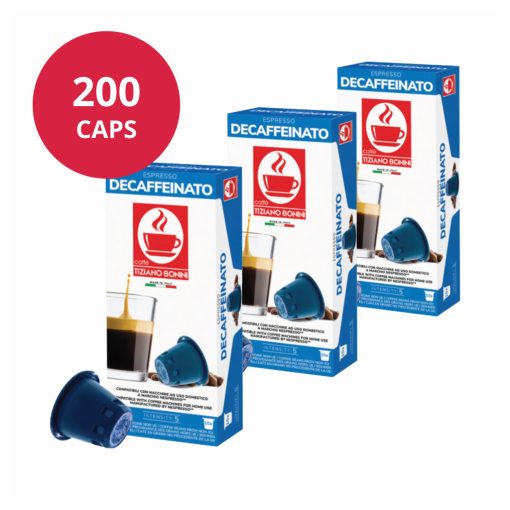 Bezkofeínové kávové kapsuly kompatibilné s Nespresso Bonini 20x10ks (200 kapsúl)
