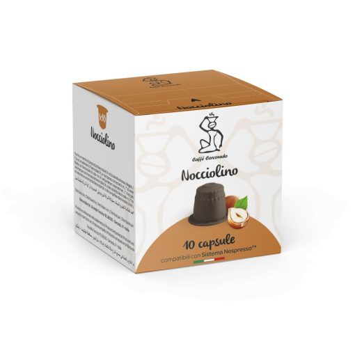 Horúci krém z lieskových orieškov Nocciolino v kapsule kompatibilnej s Nespresso 10 ks