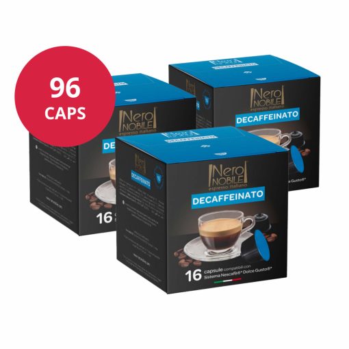 Kapsuly - Bezkofeínová káva pre Dolce Gusto 16x6 ks (96 ks)