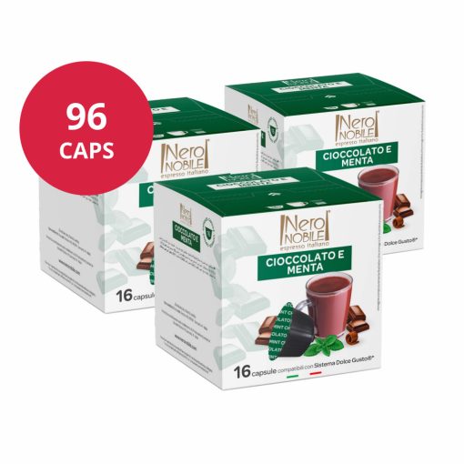 Kapsuly - Horúca čokoláda s mätou pre Dolce Gusto 16x6 ks (96 ks)