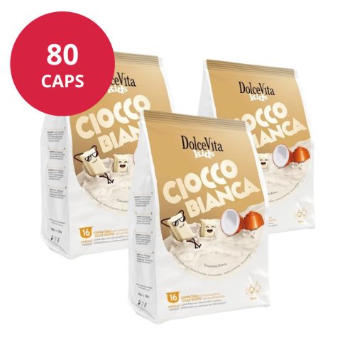 Kapsuly bielej čokolády kompatibilné s Dolce Gusto, 5×16 ks (80 kapsúl), Dolce Vita