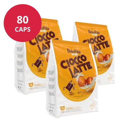 Mliečna čokoláda v kapsulách kompatibilných s Dolce Gusto 5x16ks (80 kapsúl) Dolce Vita