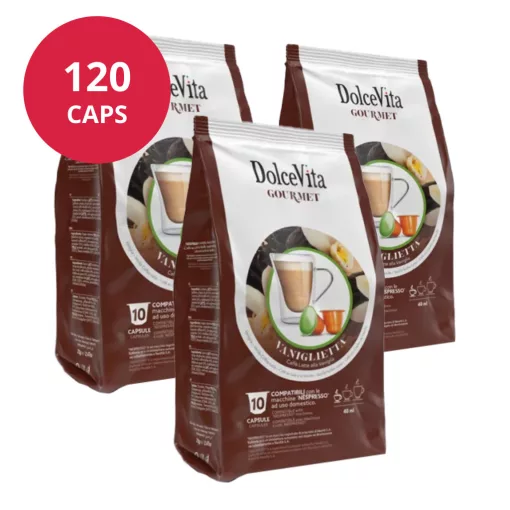Vanilkové cappuccino v kapsulách kompatibilných s Nespresso, Dolce Vita 10x12 ks (120 ks)