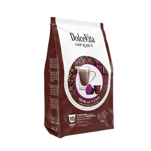 Kapsuly Mokaccino kompatibilné s Nespresso, 10 ks, Dolce Vita