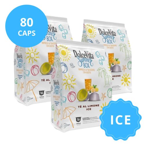 Ľadový citrónový čaj v kapsulách kompatibilných s Dolce Gusto 5x16 ks (80 kapsúl) Dolce Vita  