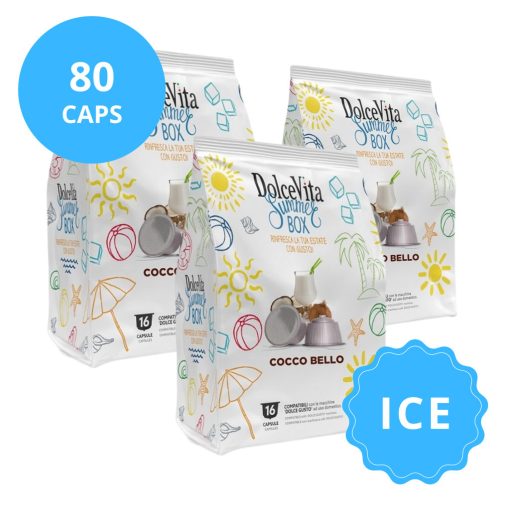 Ľadový kokosový nápoj v kapsulách kompatibilných s Dolce Gusto 5x16 ks (80 kapsúl) Dolce Vita  