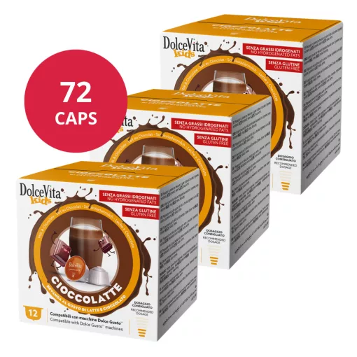 Mliečna čokoláda v kapsulách kompatibilných s Dolce Gusto 6x12ks (72 kapsúl) Dolce Vita