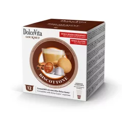   Cappuccino s príchuťou škoricových sušienok v kapsulách kompatibilných s Dolce Gusto 12 ks Dolce Vita