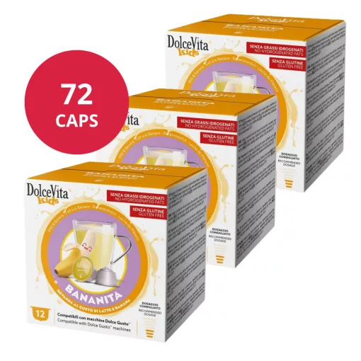 Banánový koktail v kapsulách kompatibilných s Dolce Gusto 6x12 ks (72 kapsúl) Dolce Vita
