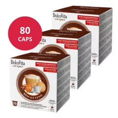   Cappuccino s príchuťou škoricových sušienok v kapsulách kompatibilných s Nespresso, Dolce Vita 8x10 ks (80 ks)