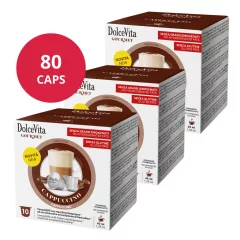   Cappuccino v kapsulách kompatibilných s Nespresso 8x10 ks (80 kapsúl) Dolce Vita
