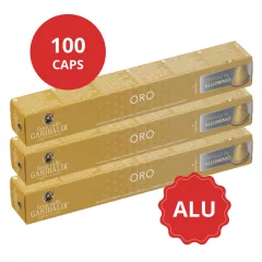   Oro - hliníkové kávové kapsuly kompatibilné s Nespresso Garibaldi 10×10 ks (100 kapsúl)