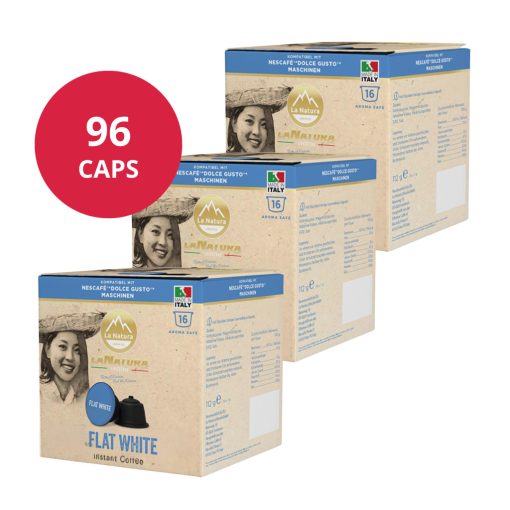 Flat White kapsuly kompatibilné s Dolce Gusto 6×16 ks (96 kapsúl) LaNatura  