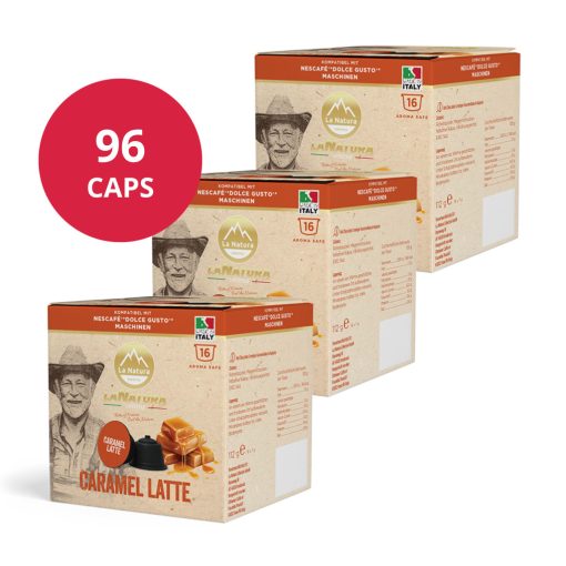 Caramel Latte kapsuly kompatibilné s Dolce Gusto 6×16 ks (96 kapsúl) LaNatura  