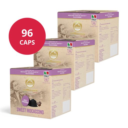 Mocaccino kapsuly kompatibilné s Dolce Gusto 6×16 ks (96 kapsúl) LaNatura  