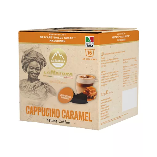 Karamelové Cappuccino kapsuly kompatibilné s Dolce Gusto 16 ks LaNatura  