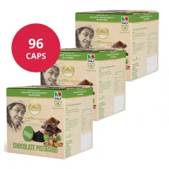   Pistáciová čokoláda v kapsulách kompatibilných s Dolce Gusto 6x16 ks (96 kapsúl) LaNatura