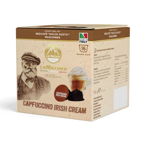 Cappuccino s írskym krémovým likérom v kapsulách kompatibilných s Dolce Gusto 16 ks LaNatura