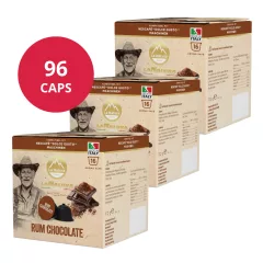   Rumová horúca čokoláda v kapsulách kompatibilných s Dolce Gusto 6x 16ks (96 kapsúl) LaNatura