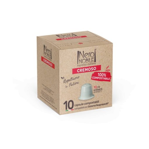 Kompostovateľné kávové kapsule Cremoso kompatibilné s Nespresso 10 ks